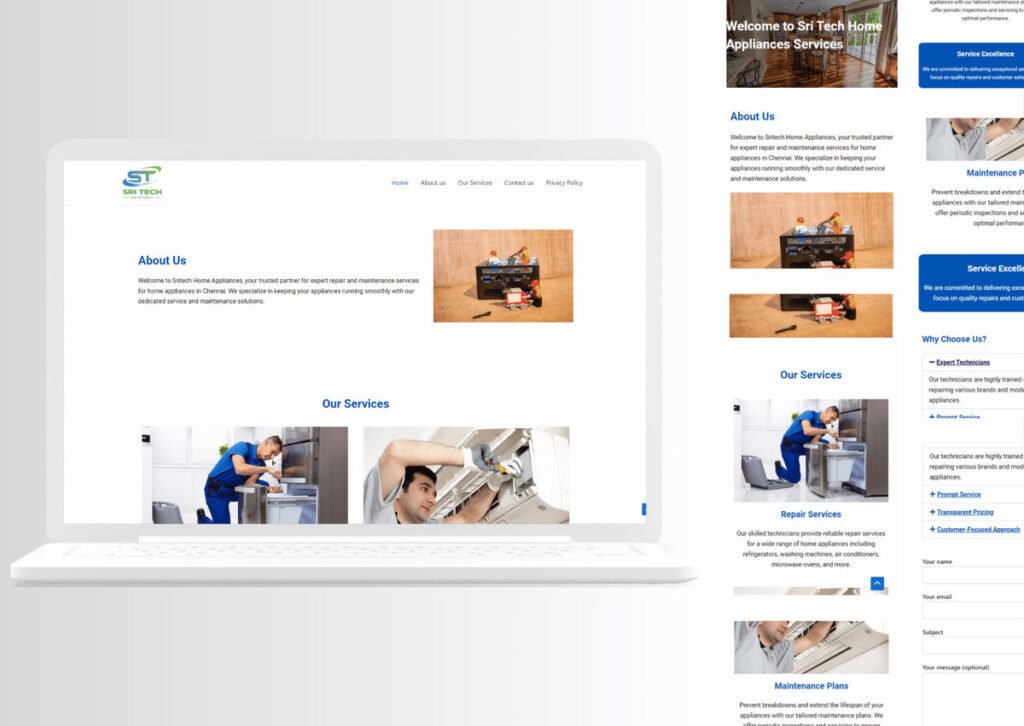 zyrotechs created sri tech site UX and UI design model