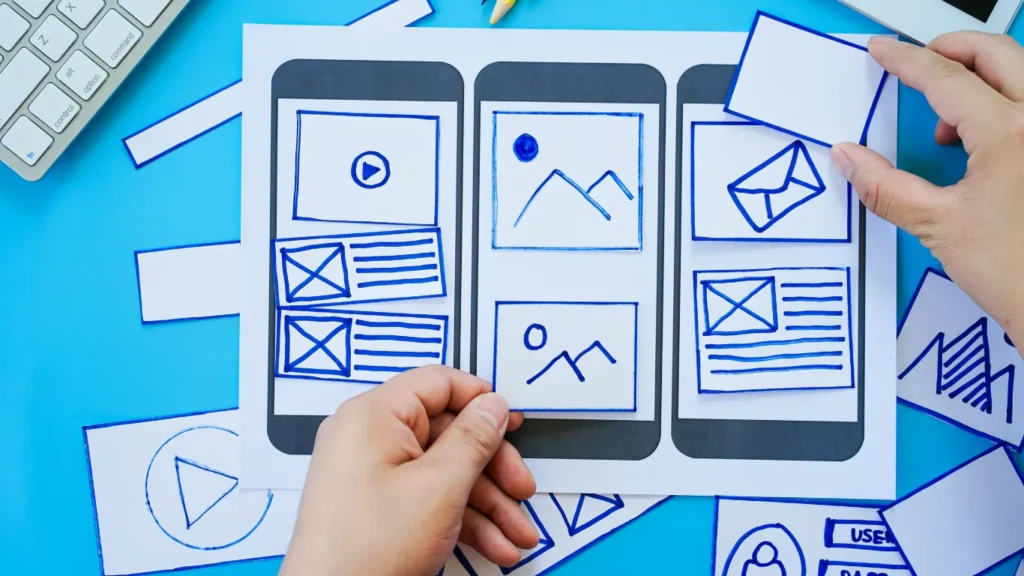 zyrotechs_functional_website_design_person_hands_arrange_the_paper_website_models